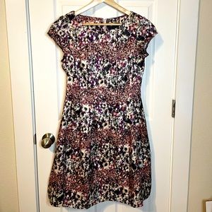 Gabby Skye fit & flare abstract cap sleeve dress sz 6